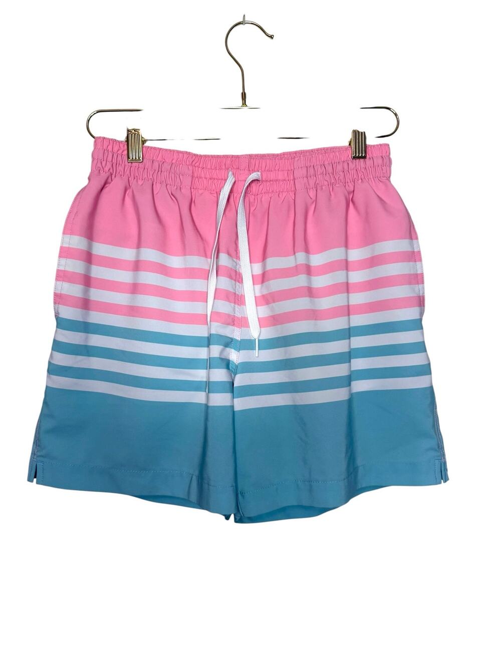 Chubbies Swim Trunks On The Horizons‎ Men's M Pink Blue Beach Summer